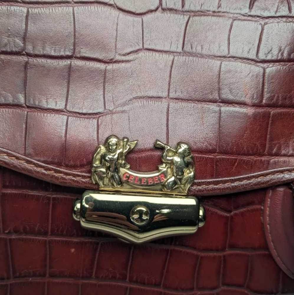 Celeber PIERO GUIDI Vintage Purse Collectors Bag Italy Leather Silk Key Lock - Picture 5 of 16